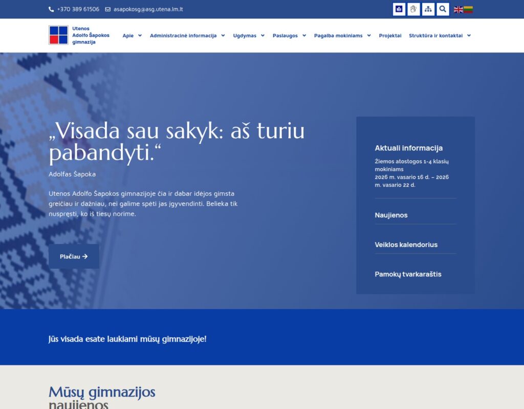 Žinių ir įgūdžių ugdymo svetainė