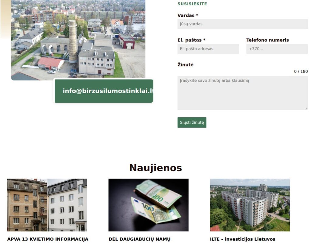 Klientų informacijos ir paslaugų svetainė