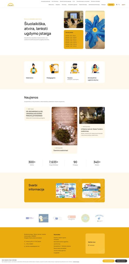 Moderni svetainė bendruomenei su informacijos srautu