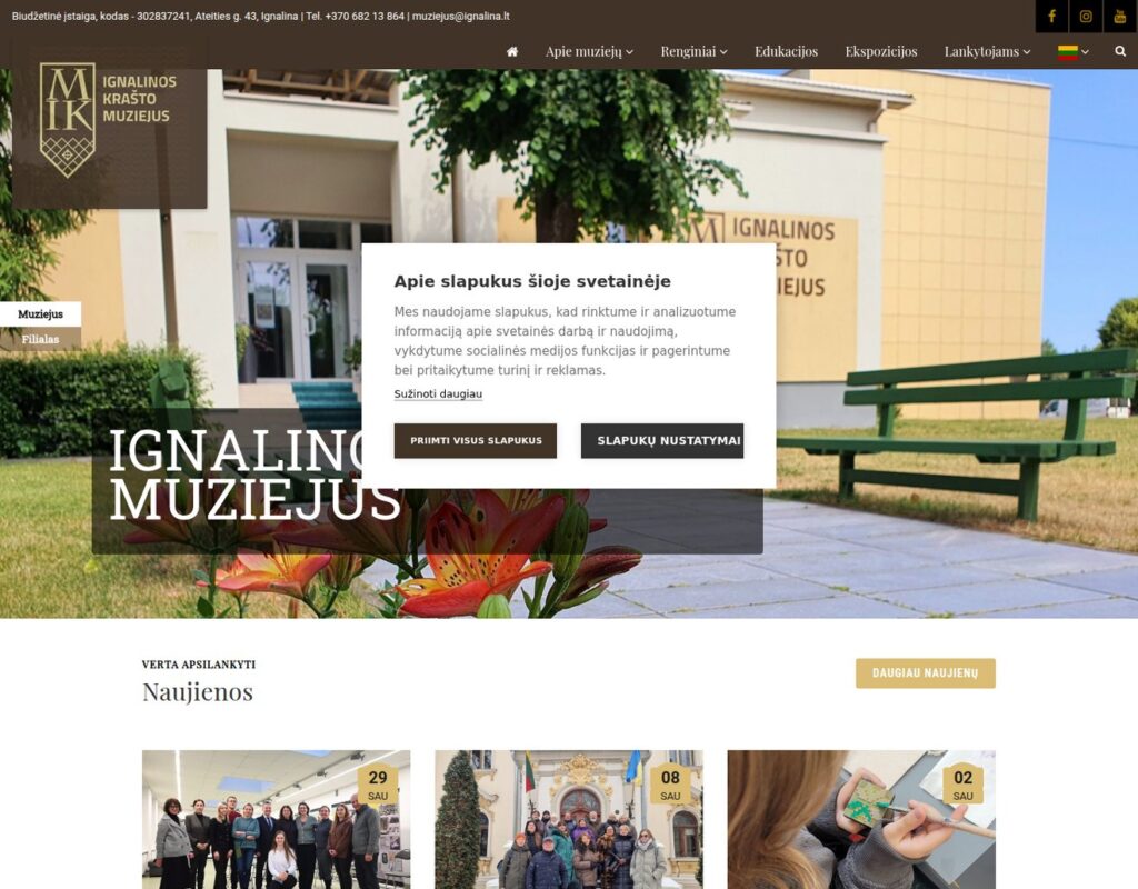 Paslaugų svetainė su informacijos sklaida ir dizainu