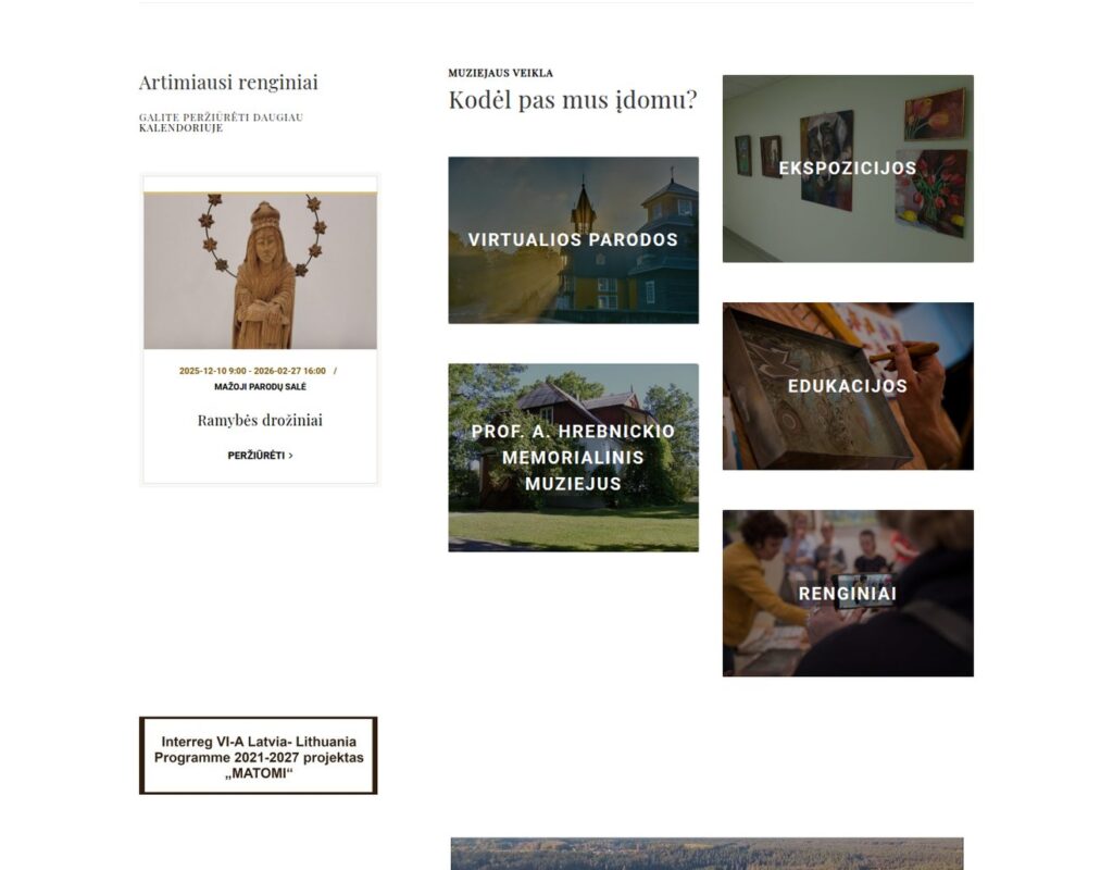 Paslaugų svetainė su informacijos sklaida ir dizainu
