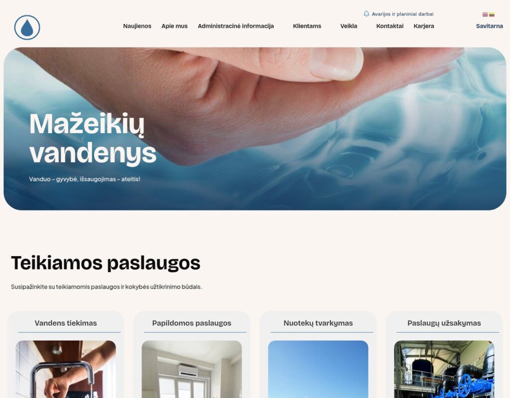 Vandens tiekimas: Efektyvi informacijos sistema vartotojams