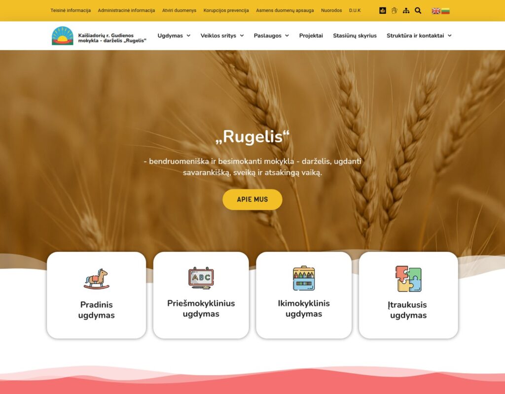 Skaitmeninė erdvė vaikams: „Rugelis“ sprendimas