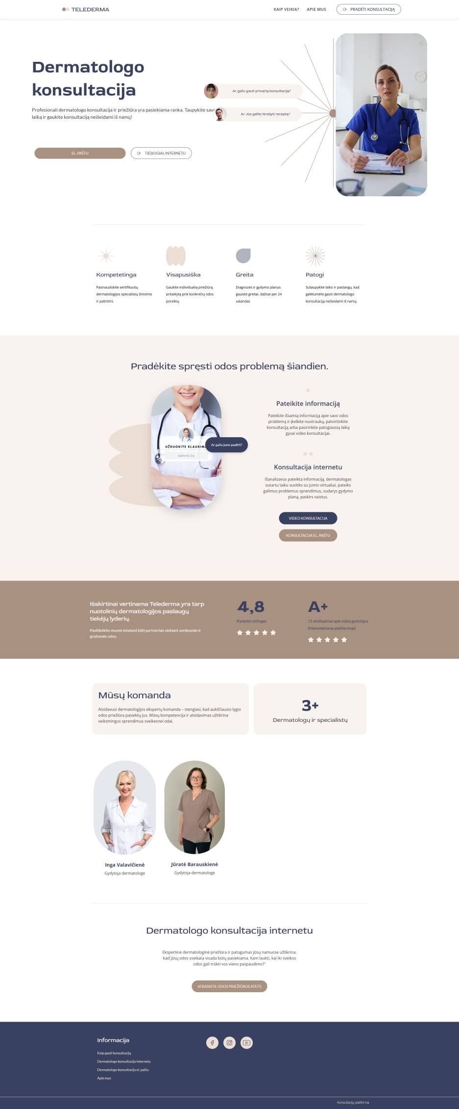 Dermatologijos paslaugų ir informacijos svetainė