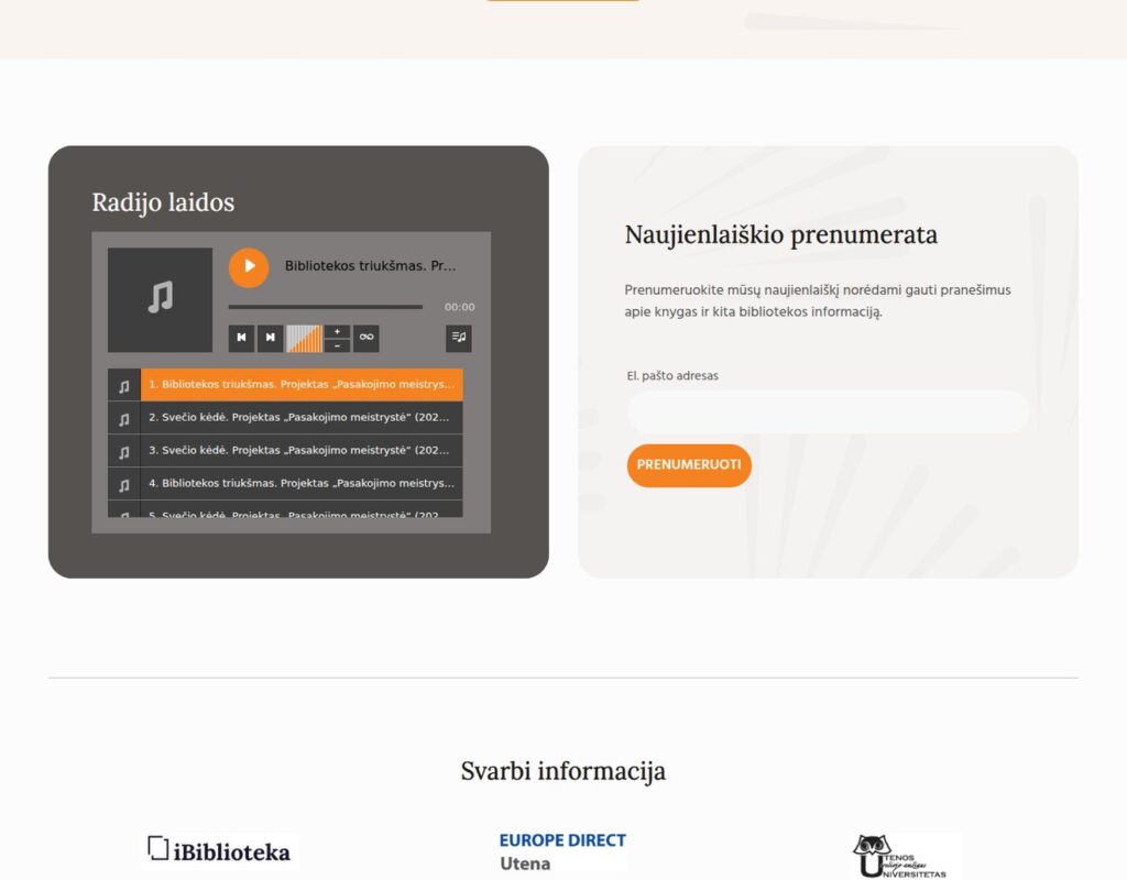 Kultūros erdvė: patogesnis paslaugų pristatymas gyventojams
